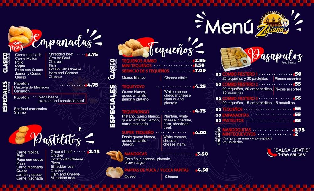 Tierra Zuliana Menu image 1