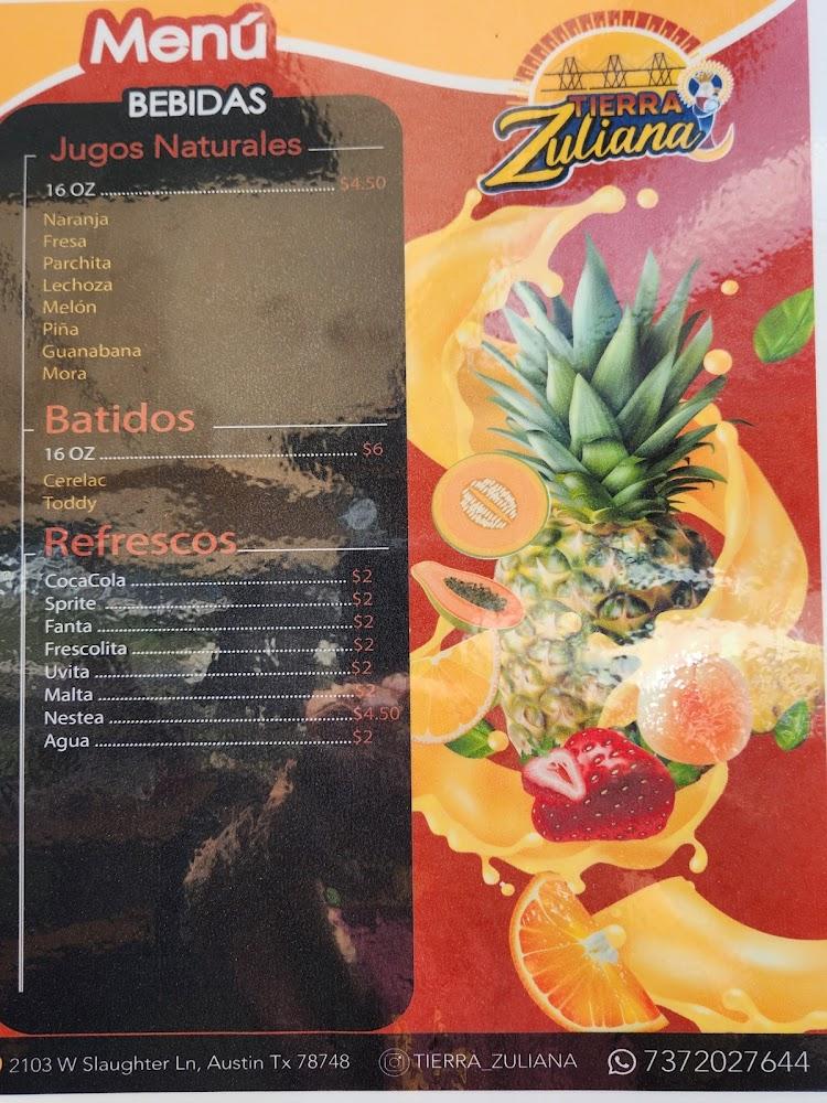 Tierra Zuliana Menu image 4